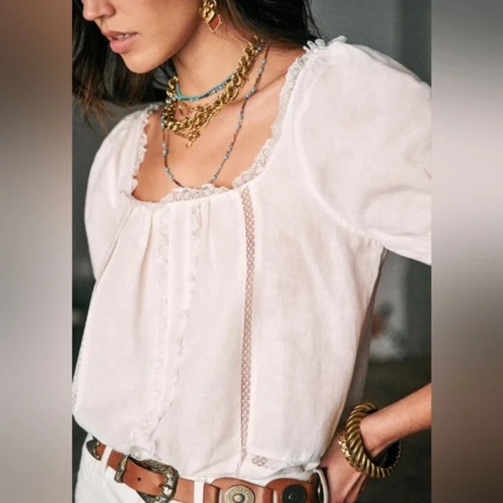 Sezane White Blouse
